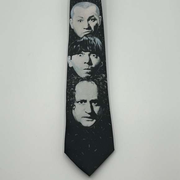 Ralph Marlin Other - Vintage 1992 Ralph Marlin The Three Stooges Larry Moe Curly Black Tie USA Quirky